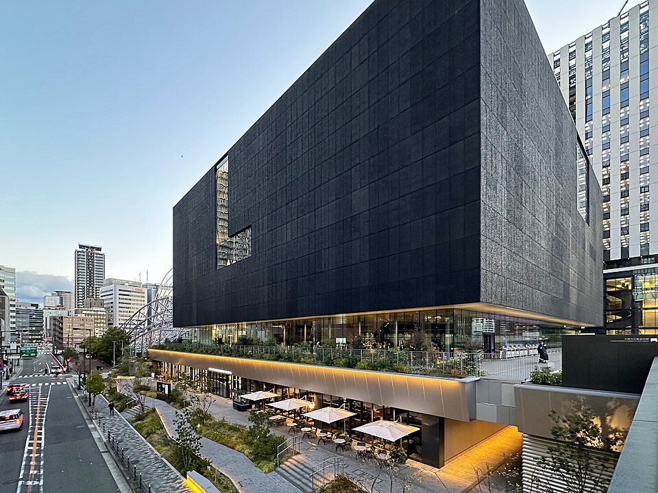Black exterior of Nakanoshima Museum of Art, Osaka