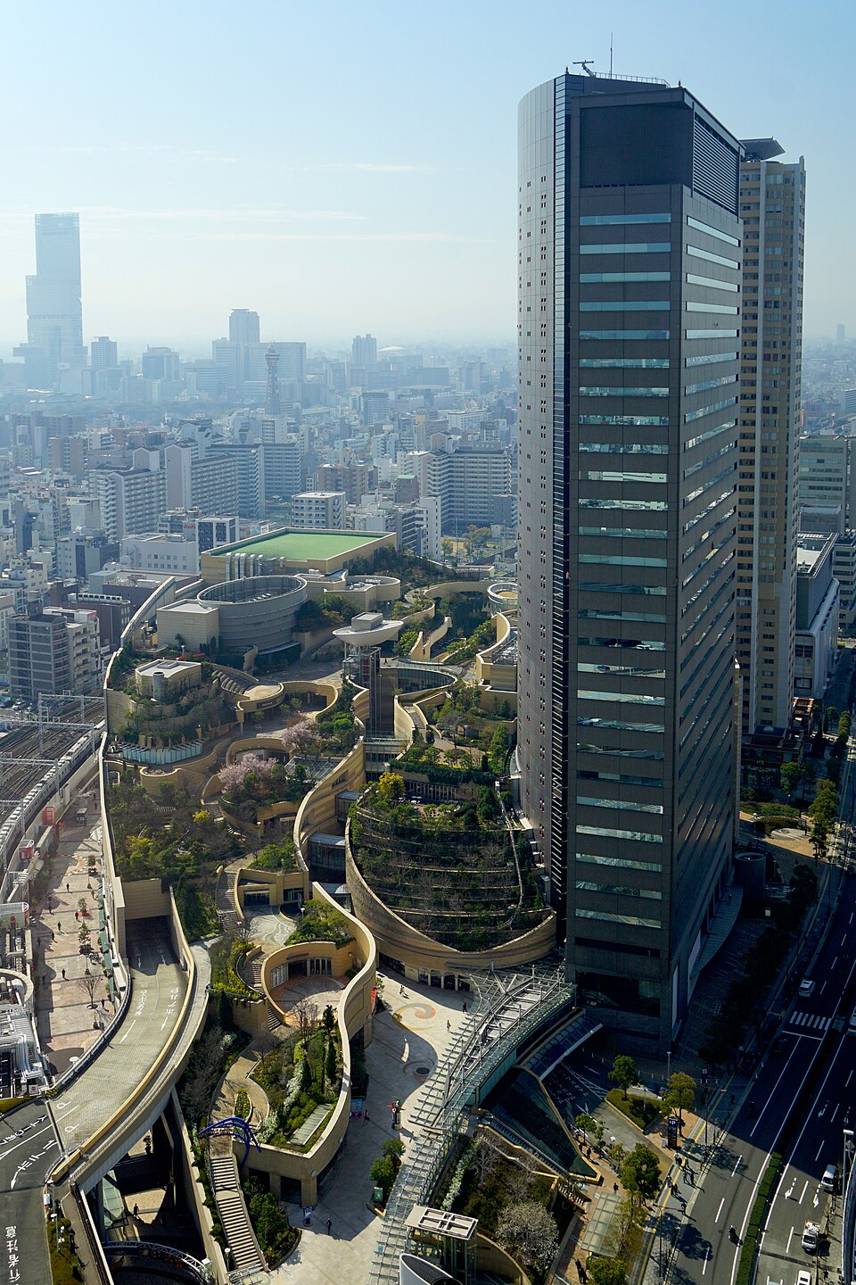 Namba Parks viewed from Swissotel Nankai Osaka (2015)