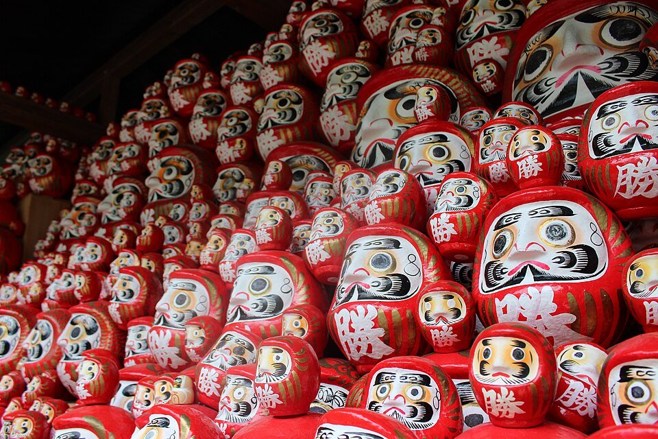 Daruma dolls at Katsuoji Temple in Minoh